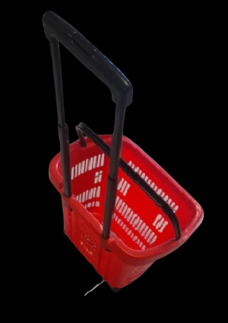 Telescopic Handle Shopping Basket With Wheels